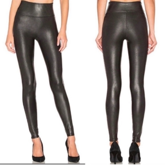 Spanx Faux Leather Leggings size large - Picture 1 of 5